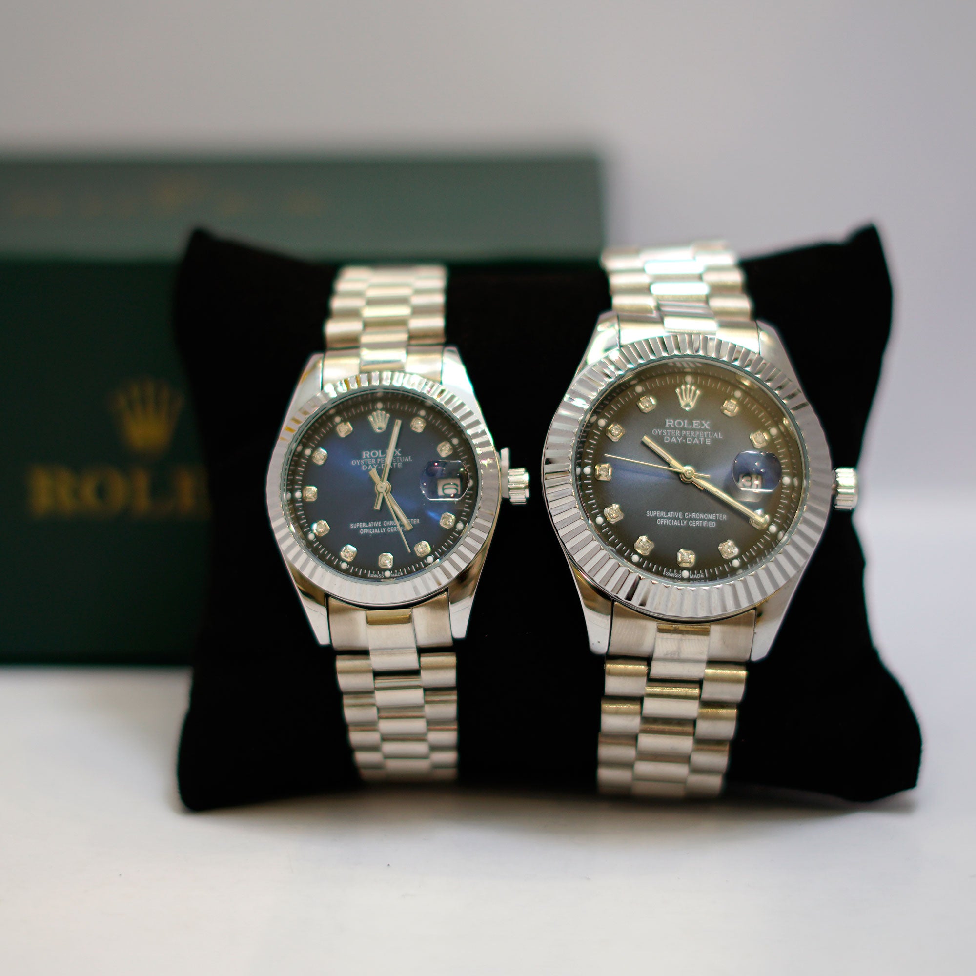 Rolex Datejust Couple Set with Diamond Dial, Fluted Bezel and Jubilee Bracelet