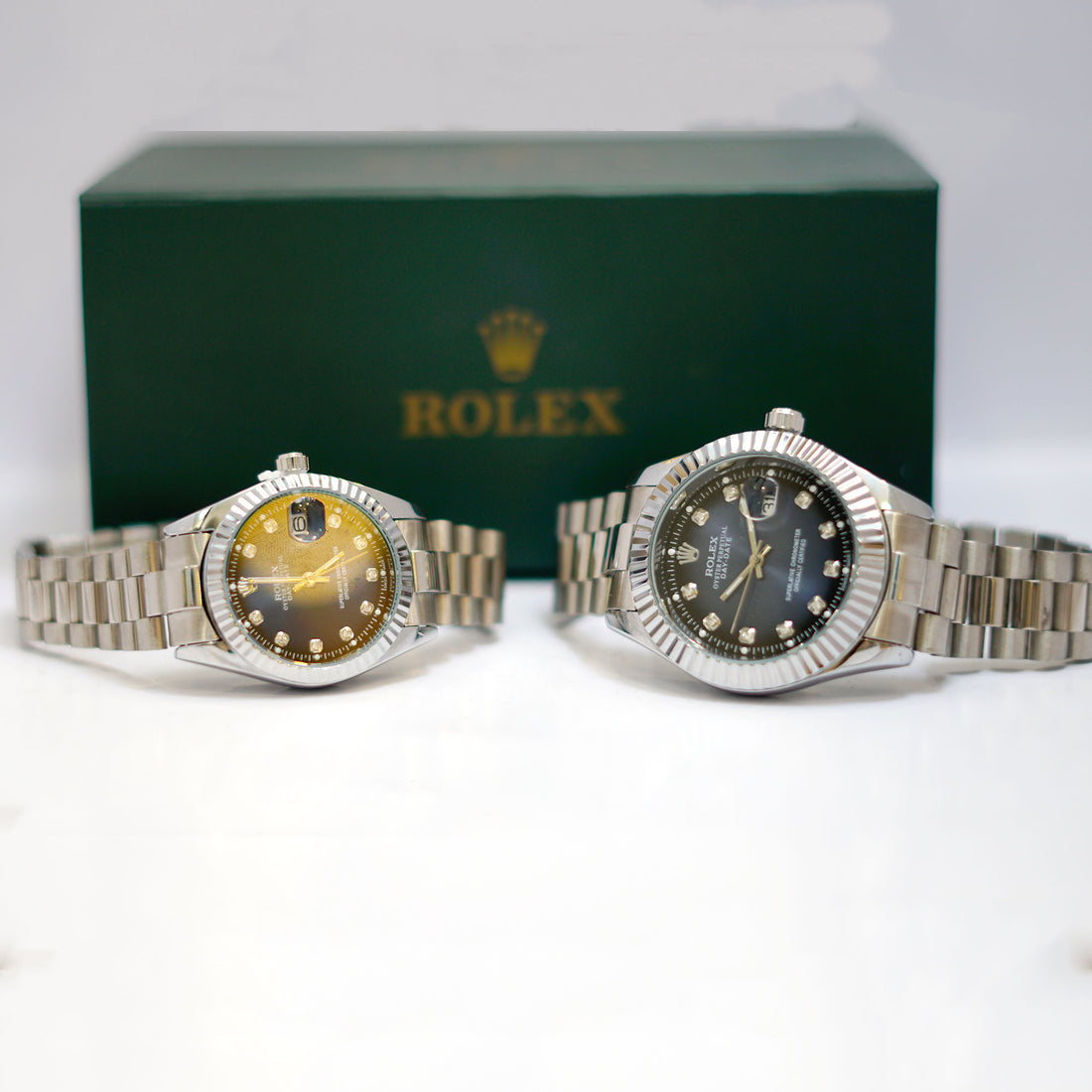 Rolex Datejust Couple Set with Diamond Dial, Fluted Bezel and Jubilee Bracelet