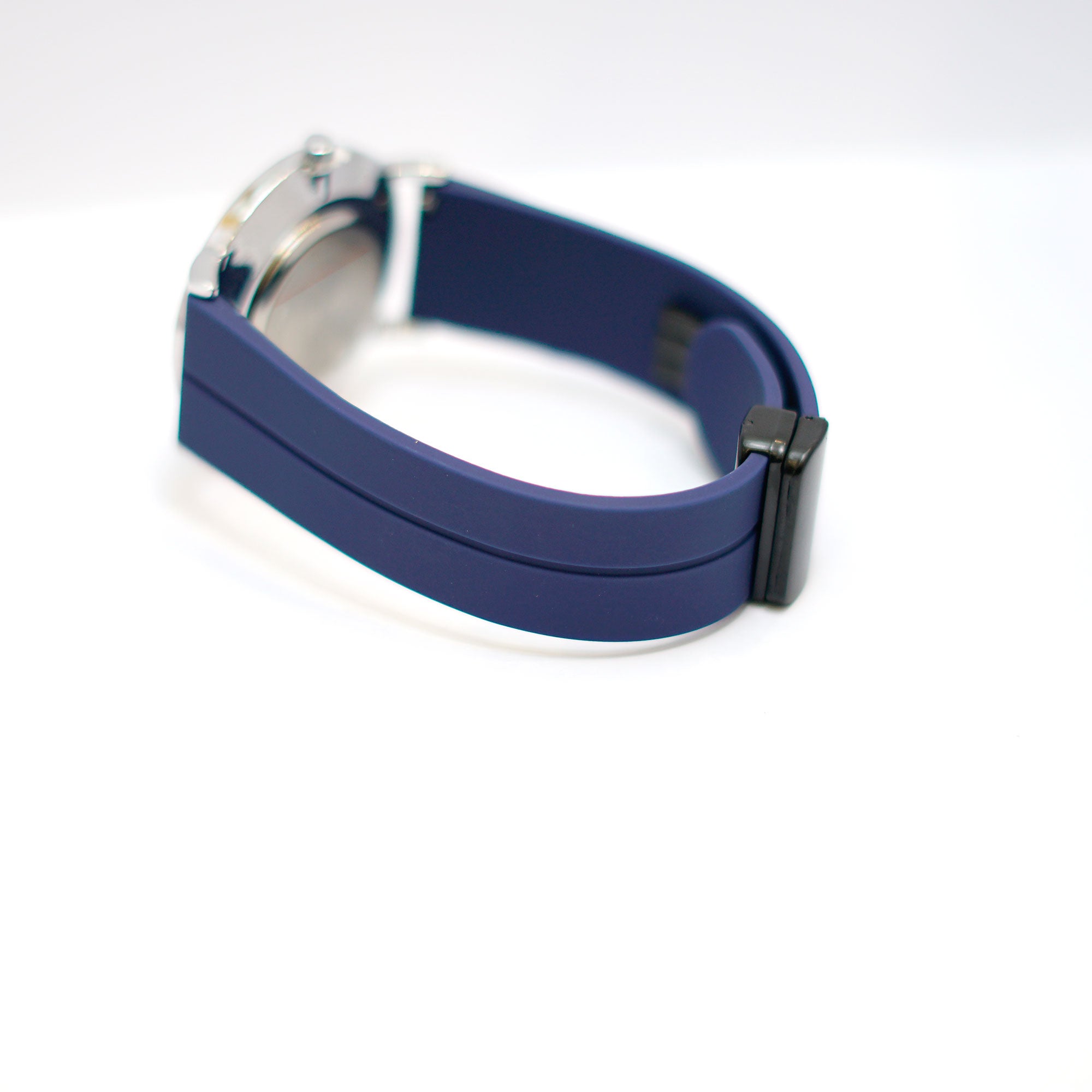 TIMAS Classic Blue Sunburst Dial Watch with Date Display