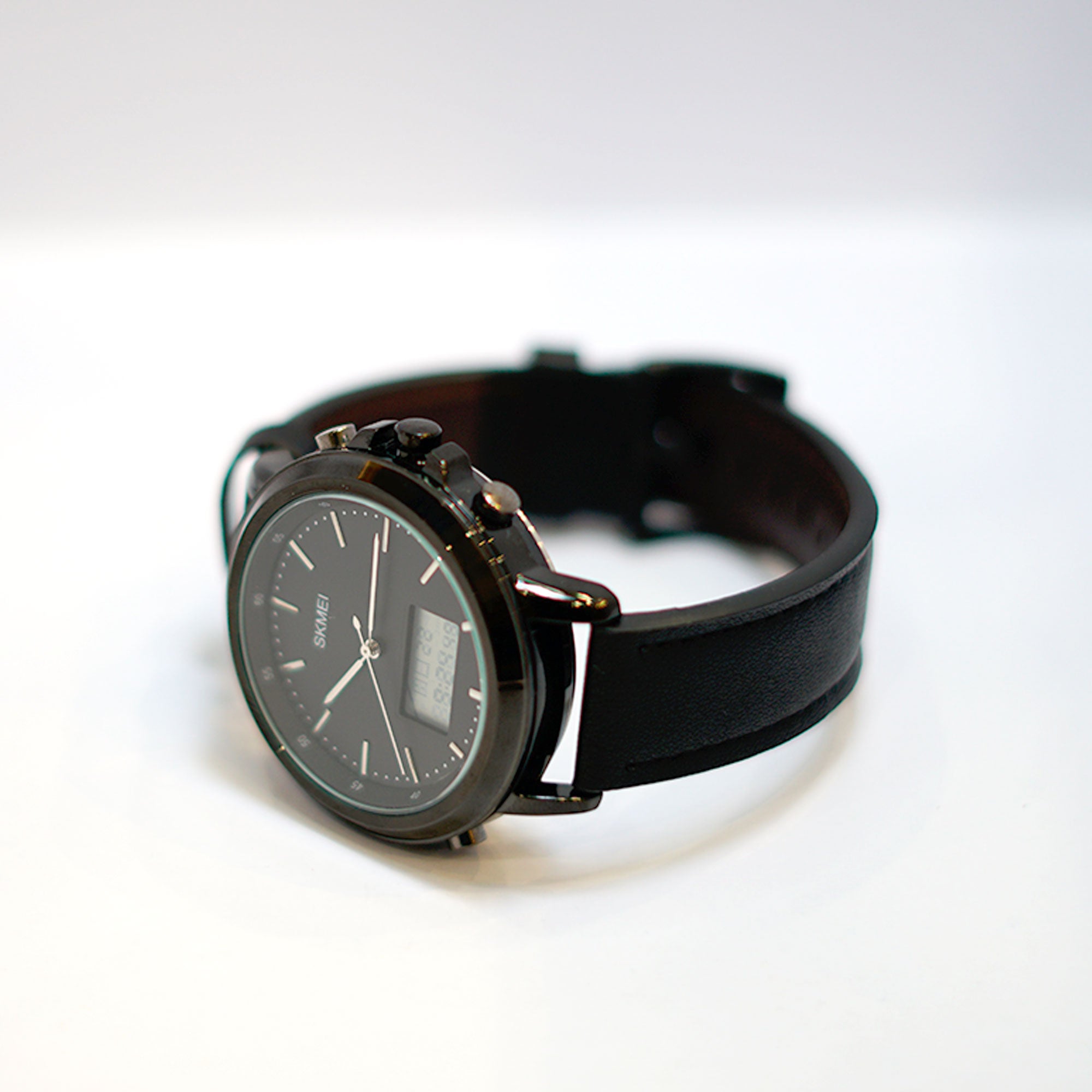 Black digital watch with a SKMEI brand
