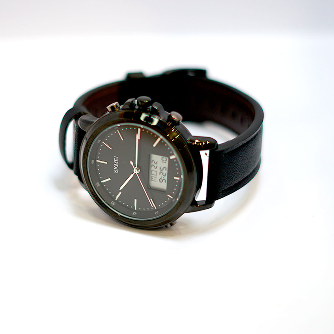 Black digital watch with a SKMEI brand