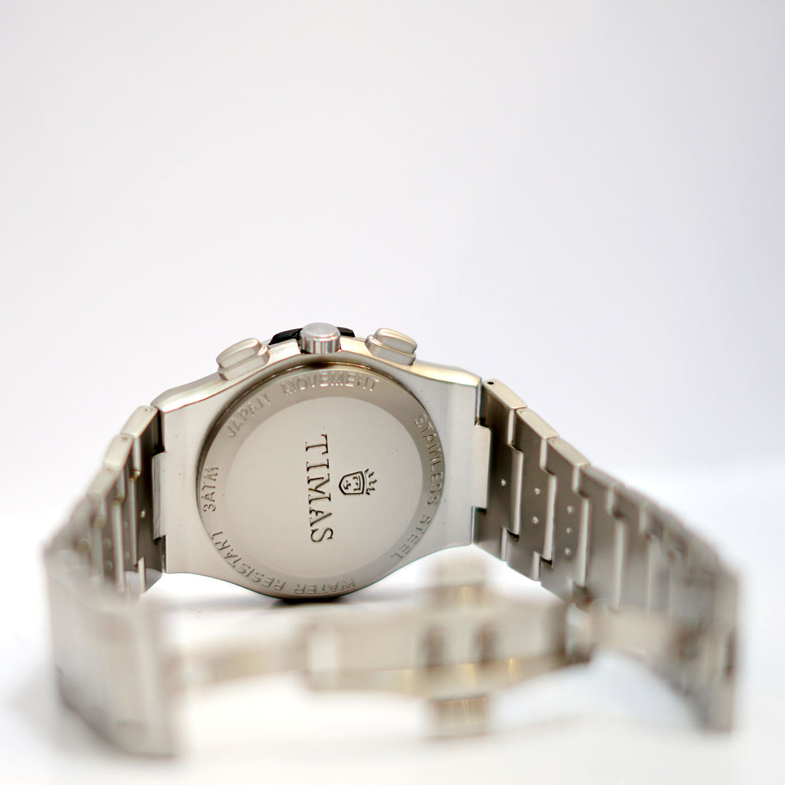 TIMAS Chronograph Watch with Dial and Steel Bracelet