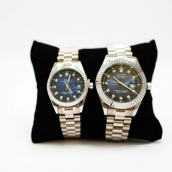 Rolex Datejust Couple Set with Diamond Dial, Fluted Bezel and Jubilee Bracelet